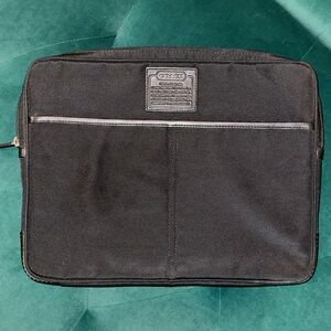 Black COACH Laptop Sleeve